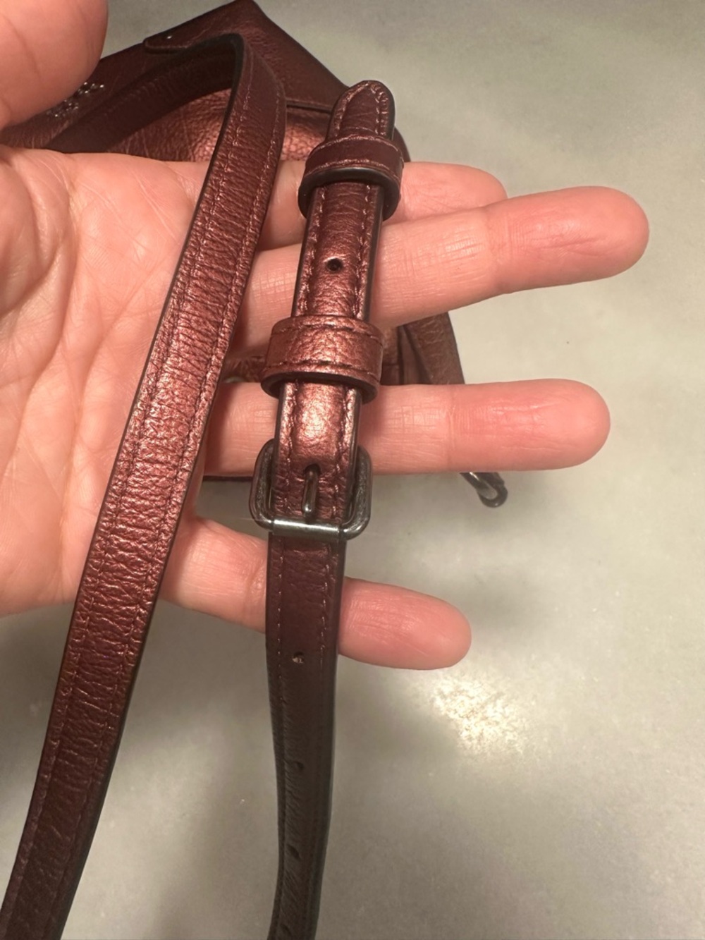 Coach Metallic Red Small Leather Drawstring Bucket Shoulder Crossbody Bag - Picture 12 of 15